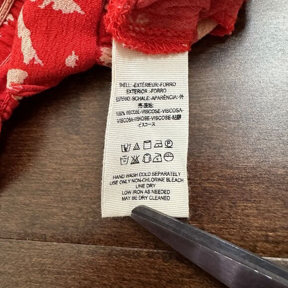 Free People Color My World Jumpsuit Red White Floral Wide Flare Size XS Coastal - Picture 2 of 16